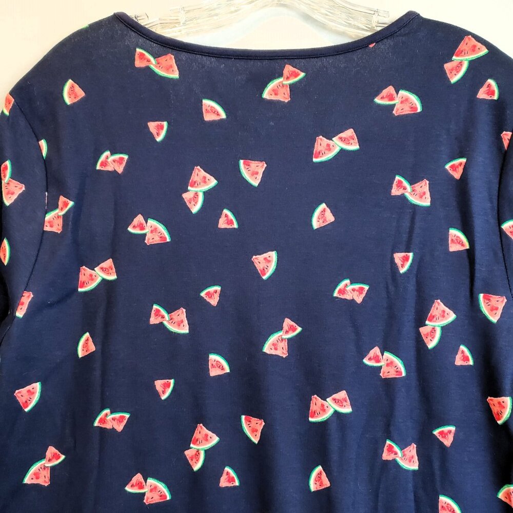 Kim Rogers Curvy Women's T-Shirt 1X Novelty Watermelon Graphic Print 100% Cotton - Picture 4 of 11